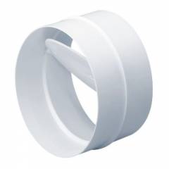 NVA D694WH 150MM ROUND PVC COUPLER WITH DAMPER